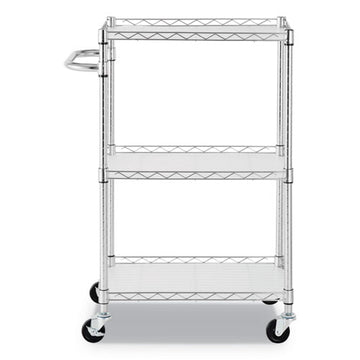 Alera® 3-shelf Wire Cart With Liners, 24w X 16d X 39h, Silver, 500-lb Capacity freeshipping - TVN Wholesale